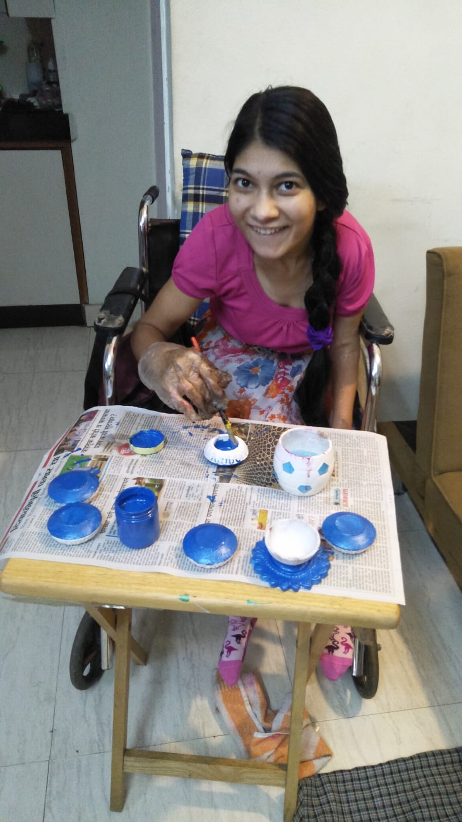 Children tending to plants in the garden program